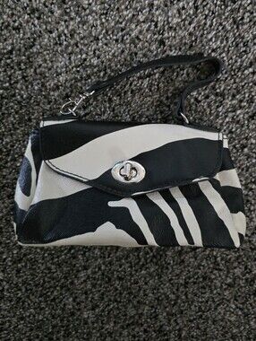 VTG Lori Greiner For Your Ease Only Zebra Print Satchel Mini Purse Y2K #253 NWOT